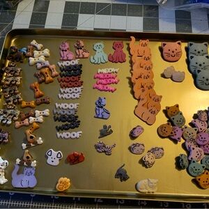 Colorful Pet-Themed Decorative Button Set